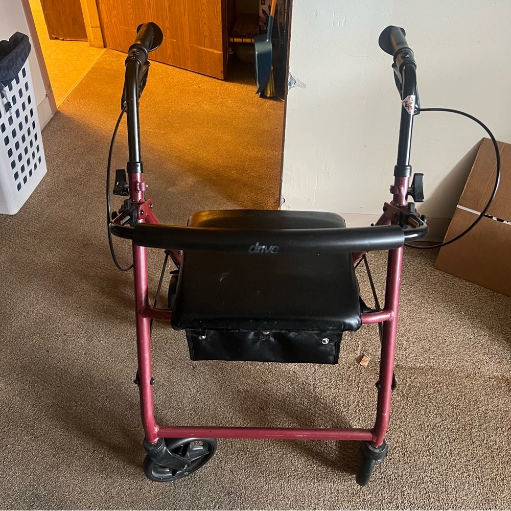 Drive Reddish Color Walker with Seat